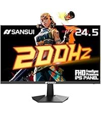 SANSUI Monitor 24 Inch 100Hz PC Monitor, HDMI VGA Ports VESA Mount, FHD Computer Monitor Ultra-Slim Ergonomic Tilt Eye Care for Home Office (ES-24F2, HDMI Cable Included)