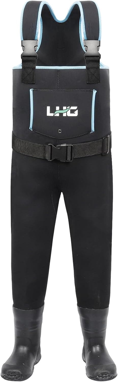 LHG Waders for Kids Waterproof Neoprene Chest Waders Insulated Hunting Fishing Youth Waders for Boy Girl