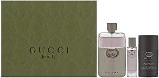 Gucci Guilty 3 Piece Hardbox Gift Set for Men (3 Ounce Eau de Toilette Spray + 2.4 Ounce Deodorant Stick + 0.5 Ounce Eau de Toilette Travel Spray) B09TWLGGFC