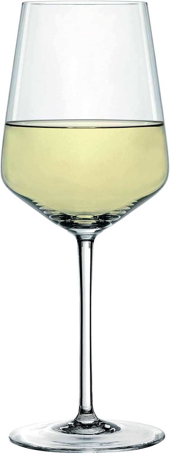 Spiegelau Style Crystal White Wine Glasses Gift Set, Elegant Stemmed Wine Glasses, Stylish Glassware for Dinner Party, Home Bar, Wedding Gifts, Birthday Gifts, Hosting Essentials, 15.5 oz, Set of 4
