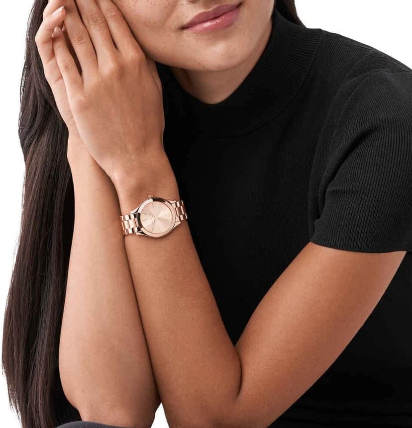 Michael Kors Slim Runway Women's Watch, Stainless Steel Bracelet Watch for Women