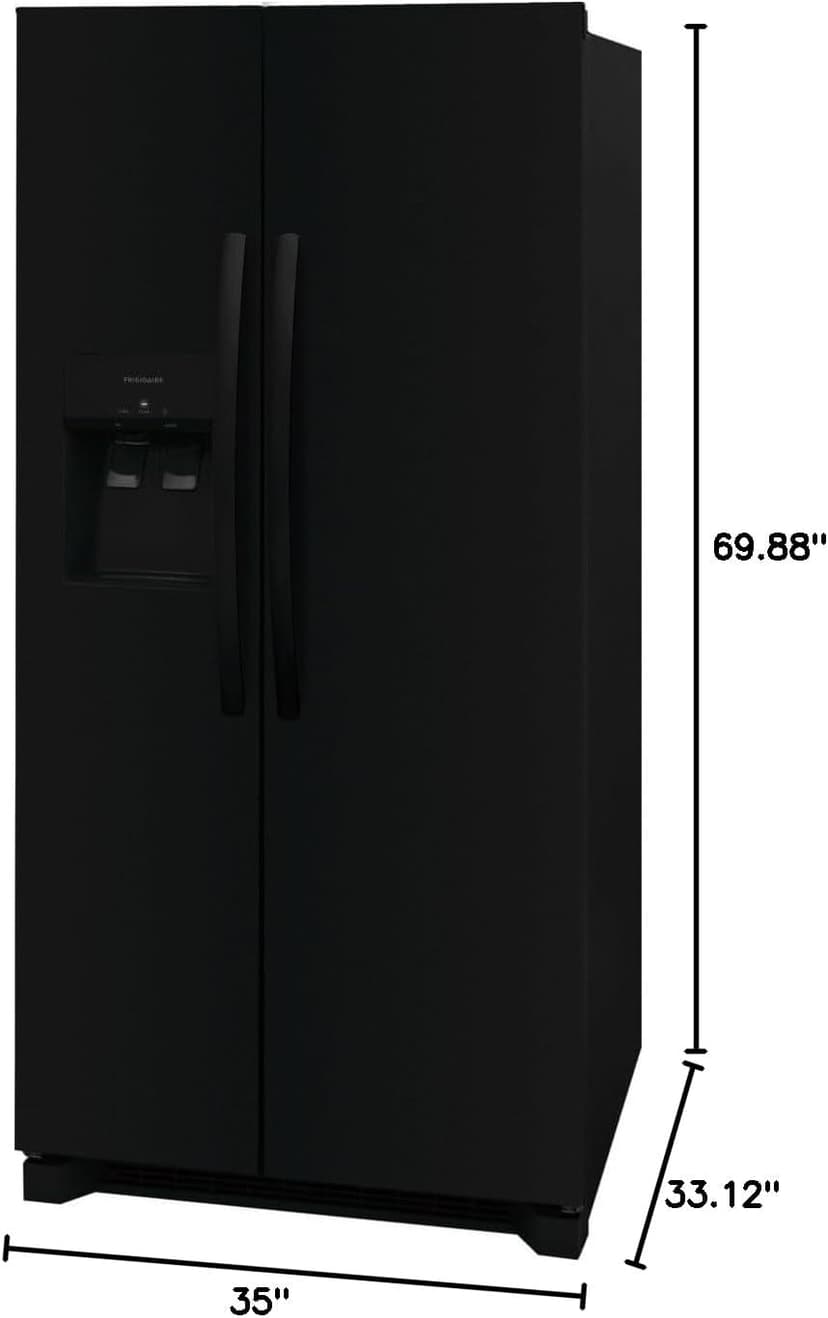 Frigidaire 22.3 cu. ft. 33 in. Side by Side Refrigerator in White, Standard Depth FRSS2323AW