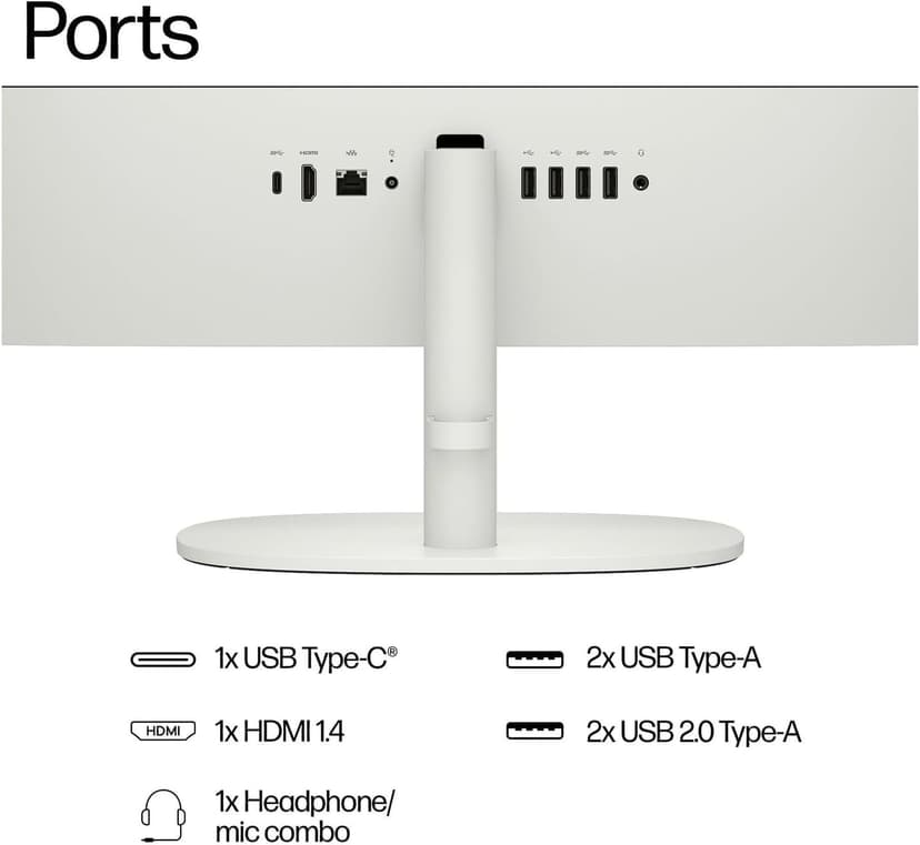 HP 2026 22" FHD All-in-One Desktop Computer • The New Version for Everyday Use • Latest 13th Gen Intel Quad-Core CPU • 16GB DDR5 • 500GB External+128GB UFS Storage • HDMI • Type-C • HD Webcam • Win11