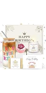 50th Birthday Gifts for Her, 50th Birthday Gifts for Women, 50 Fabulous Gift for 50 Year Old Woman, 50 Year Old Gift Baskets, Unique 50 Bday Present Ideas for Her Mom Sister Friend Wife