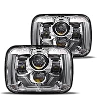 HWSTAR New 180W 1000% Bright H6054 5x7 7x6 Led Headlights Compatible with Jeep Cherokee XJ Wrangler YJ Emark DOT Anti-glare Turn Signal Hi/Low Sealed Beam Ford Chevy GMC Toyota Nissan van pickup etc