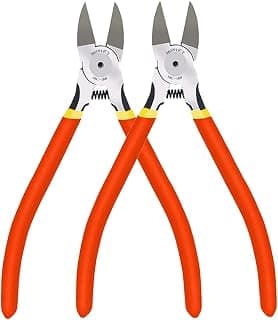 Ultra Sharp | Longer Cutting Edge | Powerful Pliers | Ideal for Cables, Wires, Zip Ties, Electrical & Most Cut Needs MONVICT 2 Pack 6 inch Wire Cutters Precision Flush Side Cutters B0B461286T