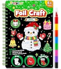 Mess-Free & No-Glue Activity,Kids Ages 4-10 Create 16 Sparkly Princess Unicorn Pictures,Halloween Toy & Birthday Gift for Kid FUNNYB&G Foil Art Craft Kit for Kids, Halloween Crafts Gift Toy for Kids B0DK6DYYD8