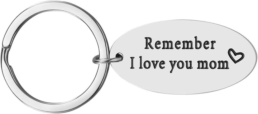 iWenSheng Parent Gifts from Daughter - Christmas Gifts for Parent, 2PCS Remember I Love You Mom Dad Keychain Set