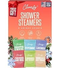 Cleverfy Shower Steamers Aromatherapy for Women and Men – Self-Care Shower Bombs for Stress Relief and Relaxation – 6 Tablets
