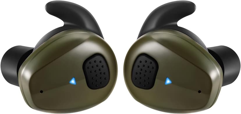 YHKEMA Electronic Shooting Earbuds - Ear Hearing Protection NRR 28dB Bluetooth 5.3 Noise Cancelling & Sound Amplification - Rechargeable Case for Hunting and Range(Green)