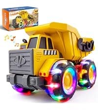 JOYIN 3 Pack Monster Truck Toy - Motion Activated Light Up Cars for Toddlers - Monster Glow Rover LED Wheels - Baby Boy Toys - Press and Go Dinosaur Trucks for Kids Boys Birthday Gifts for Christmas