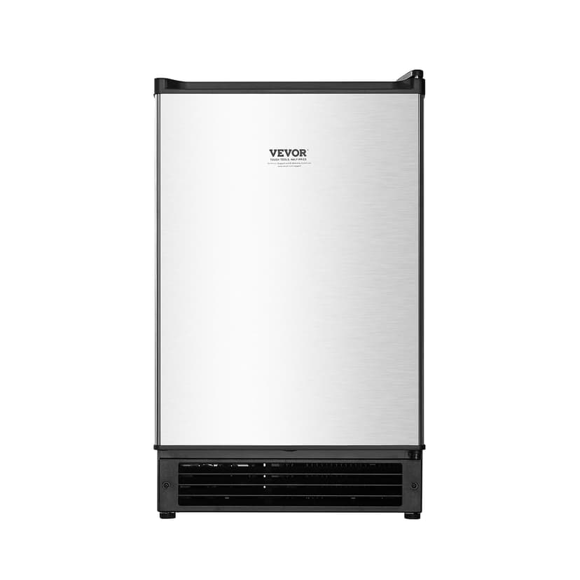 VEVOR Undercounter Built-in Ice Maker, 15 Lbs/Day Under Counter Ice Maker Machine with Reversible Door Stainless Steel, Freestanding Ice Maker for Commercial Home Kitchen, No Drain Required