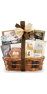 Wine Country Gift Baskets The Connoisseur Gourmet Gift Basket Food Gift Basket for Families College Students Appreciation Thank You Congratulations Get Well Soon Care Package