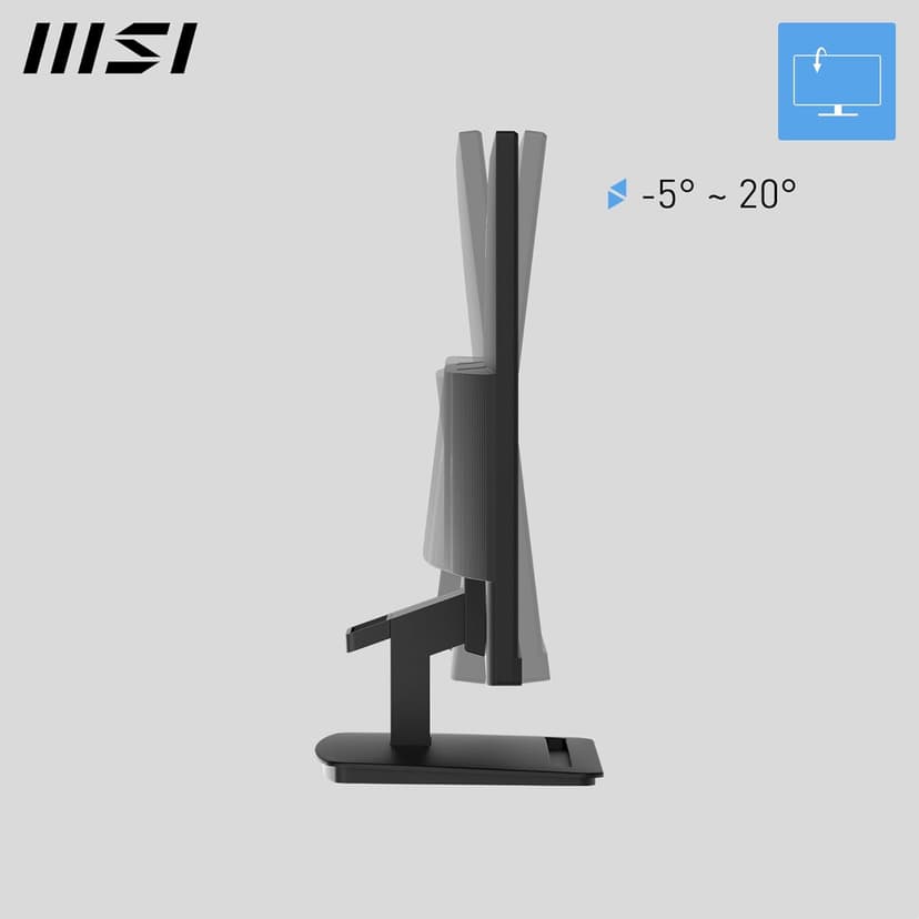 msi PRO MP243L E14 24-inch IPS 1920 x 1080 (FHD) Gaming Office Monitor, 144Hz, Adaptive-Synch, HDR Ready, HDMI, VGA Port,VESA Mountable, Tilt, 4-Side Slim Bezel,1ms, Black