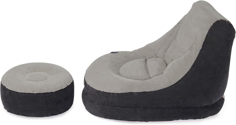 Intex Inflatable Ultra Lounge Chair With Cup Holder And Ottoman Set (4 Pack)