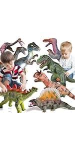 Gzsbaby 6 Piece Jumbo Dinosaur Toys for Kids 3-5 and Toddlers, Large Soft Dinosaur Toys for Lovers - Perfect Party Favors, Birthday Gifts