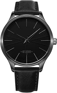 AGEN KGEN Mens Watches Ultra-Thin Minimalist Waterproof Fashion Simple Business Wrist Watch for Men Unisex Dress with Leather Band