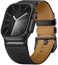 Suitisbest Leather Band Compatible for Apple Watch Ultra Band 49mm 46mm 45mm 44mm 42mm 41mm 40mm, Genuine Leather Replacement Strap for iWatch series 11 10 9 8 7 6 5 4 3 2 1, SE 3 2 1, Ultra 3 2 1