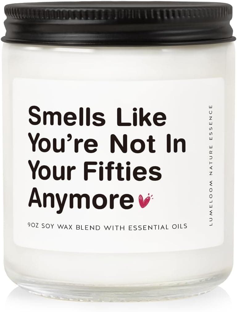 60th Birthday Gifts for Women, Men, 9oz Lavender Scented Soy Wax Candle, 1965, 60th Birthday Decorations for Woman, Men, Her, Him, Friends, Sister, Wife, Mom, Sixty Year Old Gift