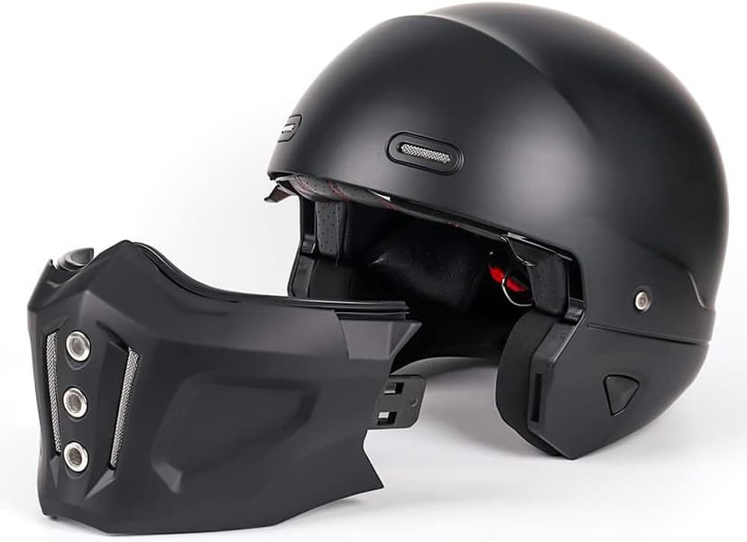 Open Face Full face Helmet Motorcycle Modular Helmets for Unisex-Adult Street Bike Cruiser Scooter DOT Approved