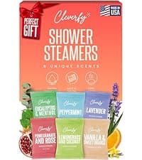 Cleverfy Shower Steamers Aromatherapy for Women and Men – Self-Care Shower Bombs for Stress Relief and Relaxation – 6 Tablets