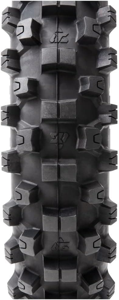 Tusk EMEX T-35® Soft/Intermediate Terrain Dirt Bike Front and Rear Tire Set – Front 60/100x12 & Rear 70/100x10 – Deep Tread Off-Road Trail Tires – Tube Type Motocross Motorcycle Tires