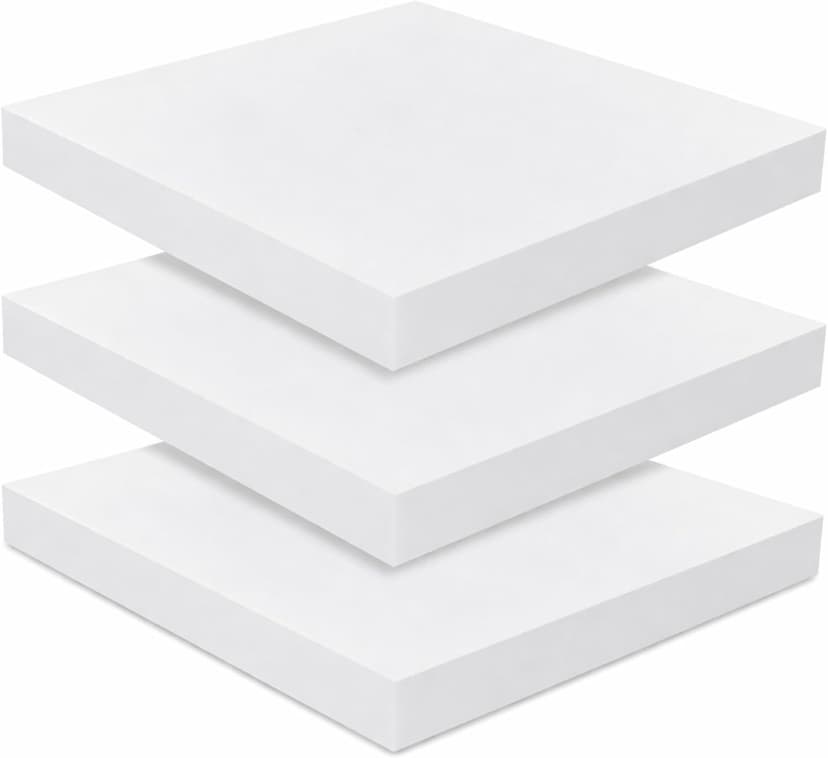 Frienda 3 Pack 3 x 20 x 20 Inch Upholstery High Density Foam Cushion Replacement Square Cut to Size Foam Couch for Chair Couches Padding Shipping Packing DIY Cosplay Projects