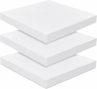 Frienda 3 Pack 3 x 20 x 20 Inch Upholstery High Density Foam Cushion Replacement Square Cut to Size Foam Couch for Chair Couches Padding Shipping Packing DIY Cosplay Projects