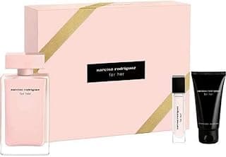 Narciso Rodriguez 3-Piece Set for Her, (3.3 Oz Eau De Parfum Spray + 0.34 Oz Eau De Parfum Spray + 1.6 Oz Body Lotion)