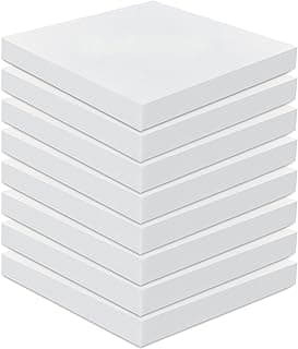 Frienda 8 Pack 2" x 20" x 20"Upholstery High Density Foam Cushion 50 ILD Replacement Square Cut to Size Foam Couch or Commercial Dinning Chair Couches Chair Padding DIY Projects