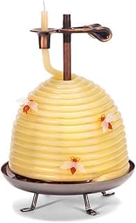 Candle by the Hour 70-Hour Beehive Candle, Eco-friendly Natural Beeswax with Cotton Wick