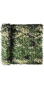 Camo Netting, Camouflage Netting, Hunting Blind Camo Net, Army Party Decorations, Sunshade Fence Nets, Lightweight, Bulk Roll, Mesh, Great for Camping, Shooting, Photograph, Car Cover, Outdoor