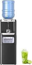 ICEPURE Water Cooler Dispenser with Build-in Ice Maker, Hot and Cold Water Dispenser with Bullet Ice Maker, 33lbs/24H, Child-Lock,Top Loading