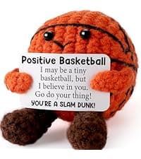 Basketball Coach Appreciation Gift - Thank You Gifts for Basketball Coach, Cool Handmade Crochet Basketball Present for Retirement Birthday Christmas - Thank You for Helping me Grow