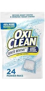 OxiClean White Revive Laundry Whitener and Stain Remover Power Paks, 24 Count