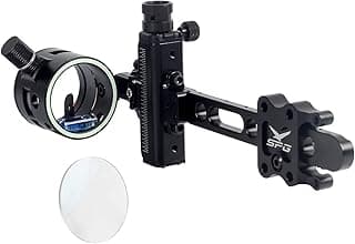 Archery Bow Sight for Compound Bows Target Hunting Single Pin or 5 Pin Bow Sight with 6X 1.75 Scope Lens Long Bar Right Hand for Quicker Sight Acquisition