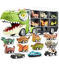 JOYIN Dinosaur Toys with Activity Play Mat & Storage Cage, 19 PCS Realistic Dinosaur Figures & Trees for Toddlers Kids Ages 3-5, Ideal for Boys and Girls Gift