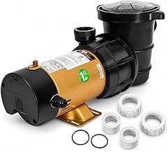 XtremepowerUS 2-Speed Variable Pool Pump 1.5 HP Swimming Pool Pump High-Flow Above-Ground Pump Large Strainer w/ 1.5" Slip On Fitting Set