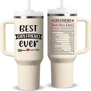 Birthday Gifts for Girlfriend - Anniversary, Christmas, Valentine Day Gift for Women, Her - Best Girlfriend Ever Tumbler SpenMeta Gifts for Girlfriend - Girlfriend Birthday Gifts - 40oz Tumbler B0H2GY21XK
