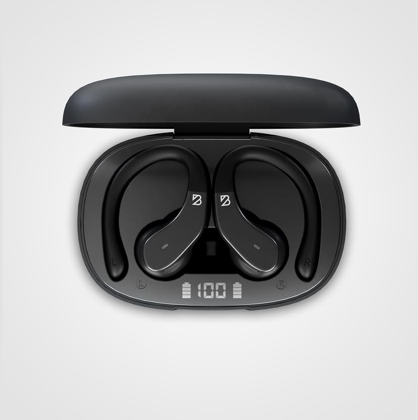 Back Bay Audio - Runner Wireless Earbuds for Running, Workout Wrap Around Earbuds Bluetooth Headphones for Sports, Around The Ear Wireless Bluetooth Running Headphones, Hook Over Earphones Earhooks