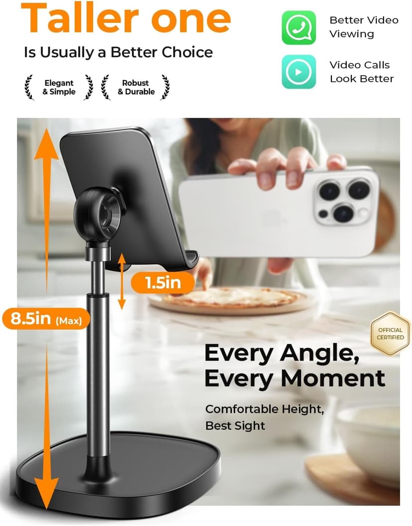 Office Gifts for Women, iPhone Stand, Gadgets for Men, Office Decor, Gaming Desk Accessories for Samsung Fold 8, Switch, iPad LISEN Cell Phone Stand Phone Holder for Desk, Office Decor Gadgets for Men B07Z82895W