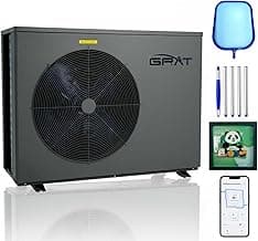 Full Inverter Heat Pump for Hot Tub and Bath, 75000BTU Electric Swimming Pool Heater, 20000 Gallons, for Above Ground and In ground Pools, WiFi Capable Timer, Heating and Cooling, Defrosting, 220-240V