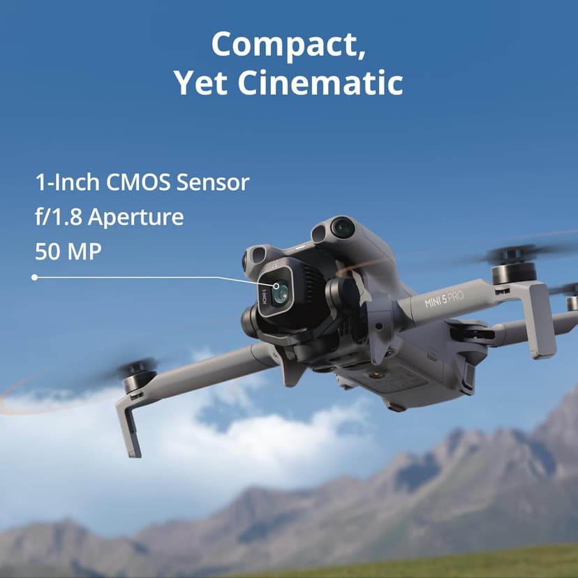 DJI Mini 5 Pro Fly More Combo Plus with DJI RC 2, Drone with 4K Video, 36 Mins Flight Time, 3 Batteries Bundle with 12 DJI NY Pouch, 1 year NYC Care Plan and more