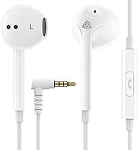 LUDOS ZENITH Wired Earbuds in-Ear Headphones, 2 Years Warranty, Earphones with Microphone, Corded for 3.5mm Jack Ear Buds for iPhone, Samsung, Computer, Laptop, Kids, School Students, Women, Small Ear