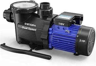 Aquastrong In/Above Ground Pool Pump High Flow Self Primming Swimming Pool Pump,Deep Blue