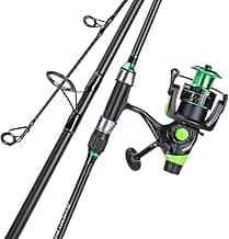 Sougayilang Surf Fishing Rod Combo IM8 Carbon 3 Piece Travel Spinning Rod with 4000 Size Spinning Reel (9'/10'/11'/12')
