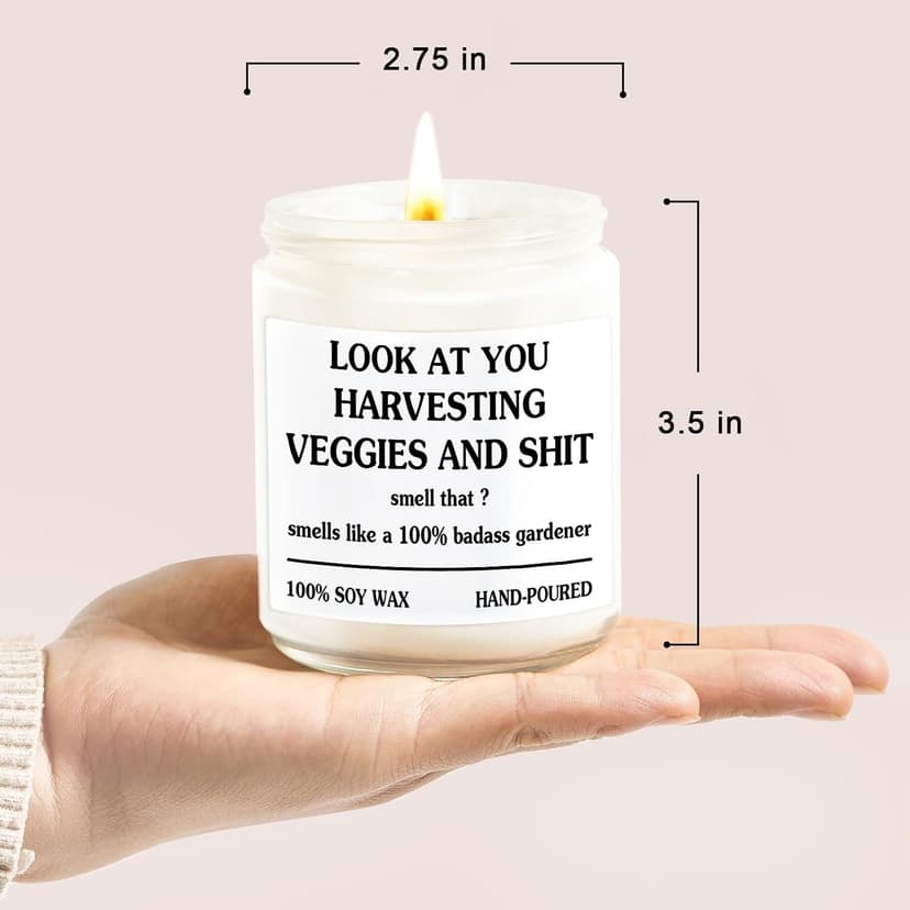 Gardening Gifts for Women - Unique Plant Lover Present, Fathers Day, Funny Garden Gift, Relax Candle, Best Gift for Gardeners, Valentine Gifts Cool Plant Mom, Funny Garden, Growing Candle B0DQVK5PGG
