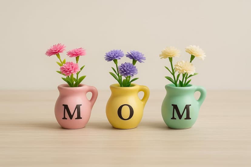 Mini Vase Magnets for Fridge - Christmas Mom Gifts from Daughter, Unique Birthday Gifts for Mom from Son, B0FCFN5RYC