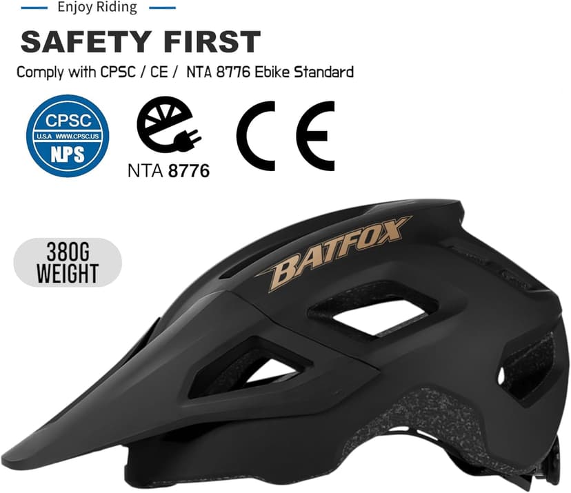 NTA 8776 E-Bike & Mountain Bike Helmet for Adults Youth, E-MTB Cycling Helmet for Men Women (52-60CM)