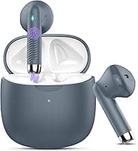 Wireless Earbuds, Bluetooth 5.4 Headphones in Ear with Noise Cancelling Mic, Bluetooth Earbuds Stereo Bass, IP7 Waterproof Sports Earphones, 32H Playtime USB C Charging Ear Buds Gray for Android iOS